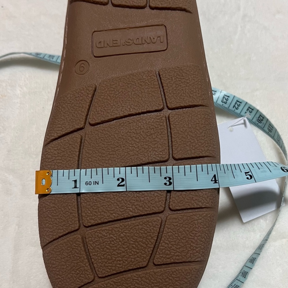 NWT Lands’ End Men’s English Tan Suede Leather Faux Fur Lined Moccasin Slippers - Picture 15 of 15